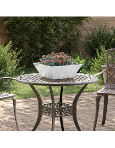 Vaso da giardino Argento 40 x 40 x 15 cm Acciaio zincato