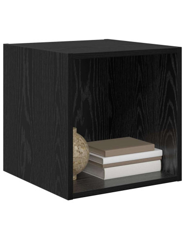 Armadietto a muro 2 pcs Rovere Nero 37 x 37 x 37 cm