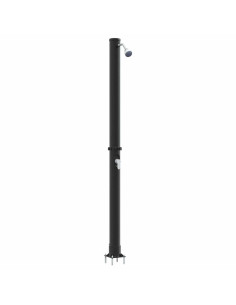 Doccia Solare da Esterno Nero 217 cm PVC e Alluminio 2