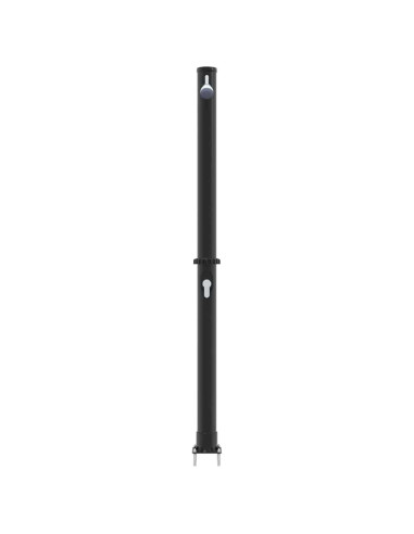 Doccia Solare da Esterno Nero 217 cm PVC e Alluminio