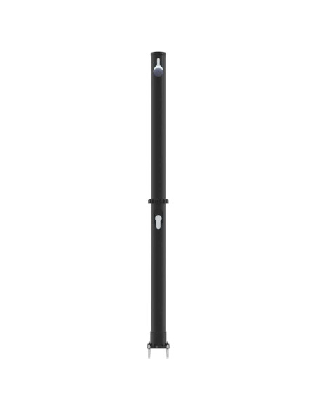 Doccia Solare da Esterno Nero 217 cm PVC e Alluminio