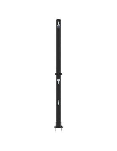Doccia Solare da Esterno Nero 217 cm PVC e Alluminio