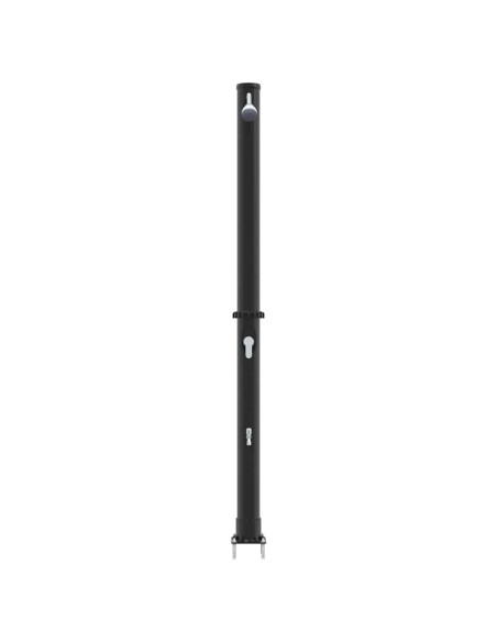 Doccia Solare da Esterno Nero 217 cm PVC e Alluminio
