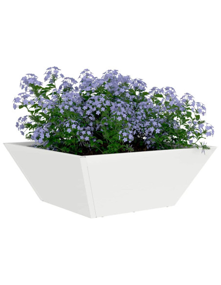 Vaso da giardino 5 pcs Bianco 40 x 40 x 15 cm