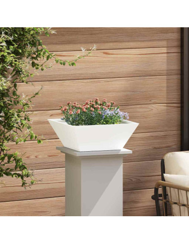 Vaso da giardino 5 pcs Bianco 40 x 40 x 15 cm
