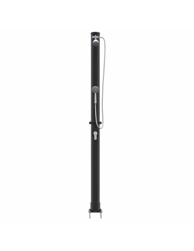 Doccia Solare da Esterno Nero 217 cm PVC e Alluminio