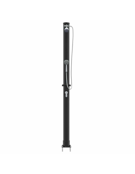 Doccia Solare da Esterno Nero 217 cm PVC e Alluminio