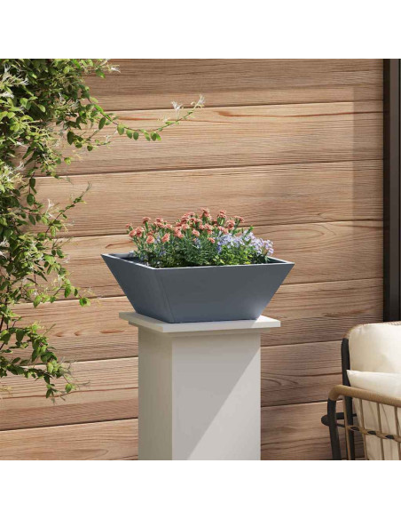 Vaso da giardino Antracite 40 x 40 x 15 cm