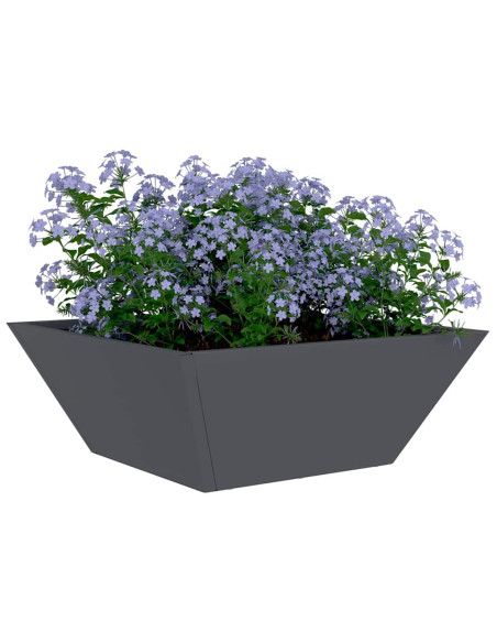Vaso da giardino 5 pcs Antracite 40 x 40 x 15 cm
