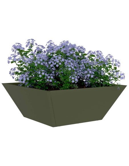 Vaso da giardino 5 pcs Verde oliva 40 x 40 x 15 cm