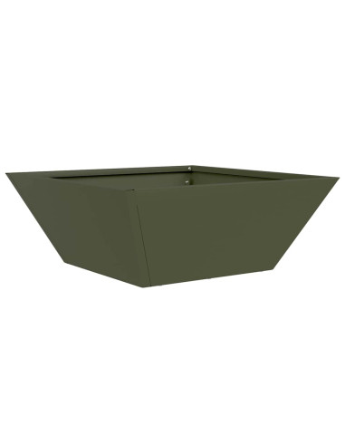 Vaso da giardino 5 pcs Verde oliva 40 x 40 x 15 cm