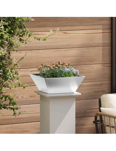 Vaso da giardino 5 pcs Argento 40 x 40 x 15 cm