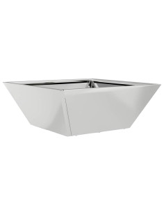 Vaso da giardino Argento 40 x 40 x 15 cm Acciaio zincato 2