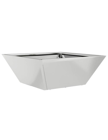 Vaso da giardino Argento 40 x 40 x 15 cm Acciaio zincato