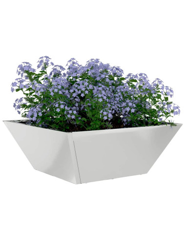 Vaso da giardino Argento 40 x 40 x 15 cm Acciaio zincato