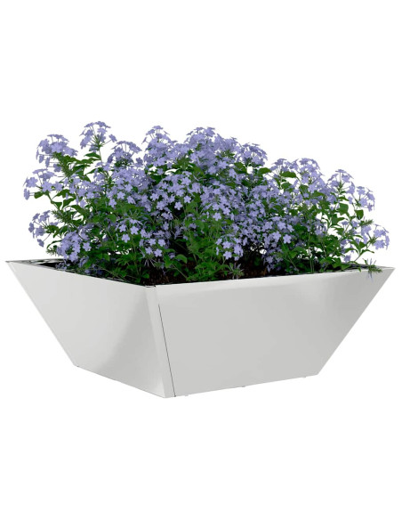 Vaso da giardino Argento 40 x 40 x 15 cm Acciaio zincato