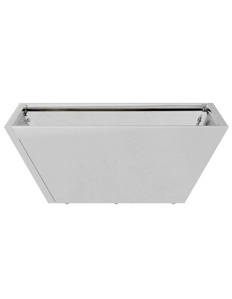 Vaso da giardino Argento 40 x 40 x 15 cm Acciaio zincato