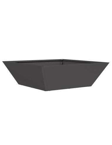 Vaso da giardino Nero 50 x 50 x 15 cm Acciaio laminato a freddo