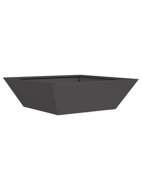 Vaso da giardino Nero 50 x 50 x 15 cm Acciaio laminato a freddo