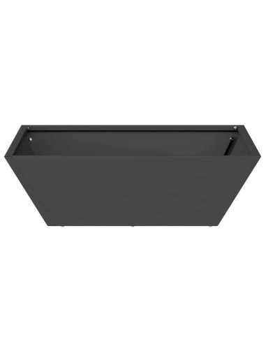 Vaso da giardino Nero 50 x 50 x 15 cm Acciaio laminato a freddo