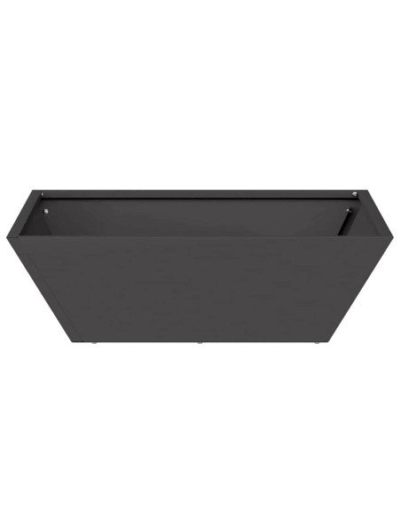 Vaso da giardino Nero 50 x 50 x 15 cm Acciaio laminato a freddo
