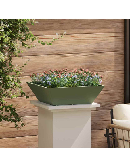 Vaso da giardino Verde oliva 50 x 50 x 15 cm