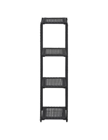 Scaffale Nero 30x30x120 cm in Polyrattan