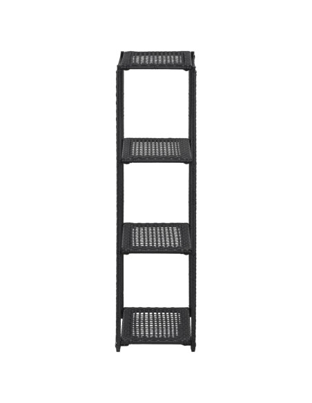 Scaffale Nero 30x30x120 cm in Polyrattan