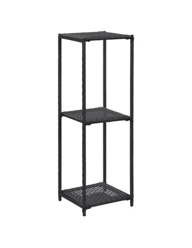 Scaffale Nero 30x30x90 cm in Polyrattan