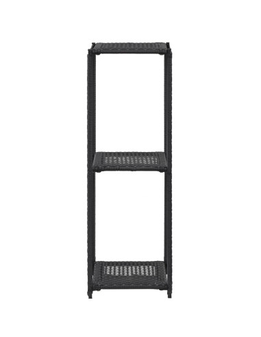 Scaffale Nero 30x30x90 cm in Polyrattan