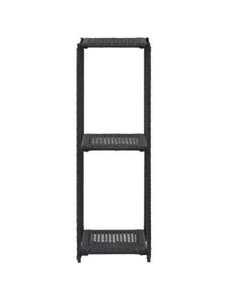 Scaffale Nero 30x30x90 cm in Polyrattan