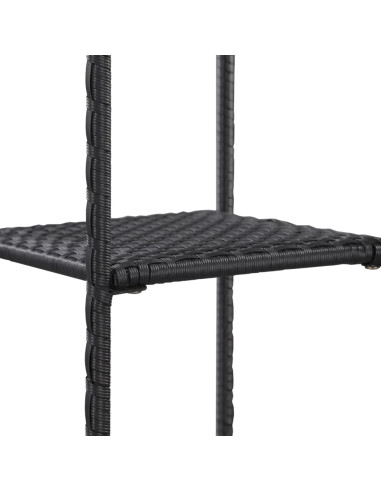 Scaffale Nero 30x30x90 cm in Polyrattan