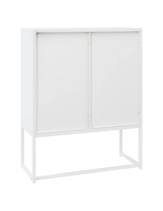 Credenza Alta Bianca 80x35x100 cm in Acciaio 2