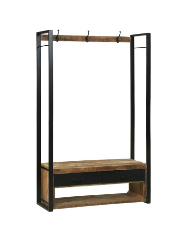 Stendibiancheria con cassetto Marrone Legno massello di mango