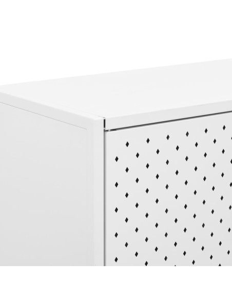 Credenza Alta Bianca 80x35x100 cm in Acciaio