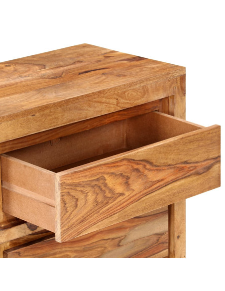 Cassettiera 60x33x75 cm in Legno Massello di Acacia
