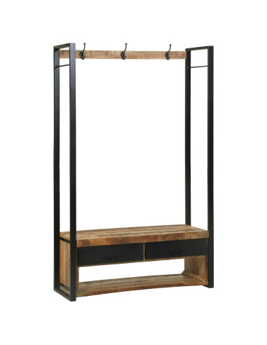 Stendibiancheria con cassetto Marrone Legno massello di mango