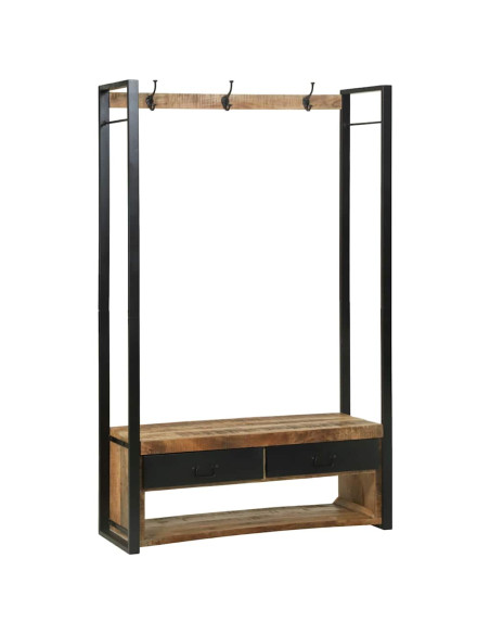 Stendibiancheria con cassetto Marrone Legno massello di mango