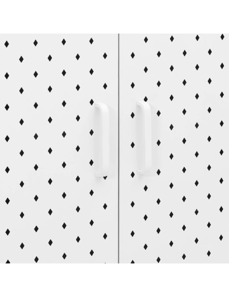 Credenza Alta Bianca 80x35x100 cm in Acciaio