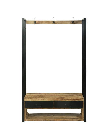 Stendibiancheria con cassetto Marrone Legno massello di mango