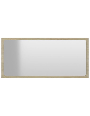 Specchio da Bagno Rovere Sonoma 80x1,5x37 cm Legno Multistrato