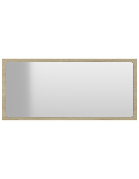Specchio da Bagno Rovere Sonoma 80x1,5x37 cm Legno Multistrato