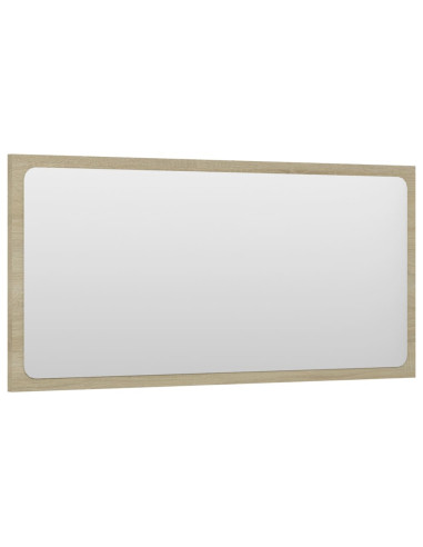 Specchio da Bagno Rovere Sonoma 80x1,5x37 cm Legno Multistrato