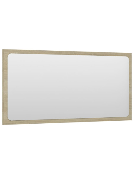 Specchio da Bagno Rovere Sonoma 80x1,5x37 cm Legno Multistrato