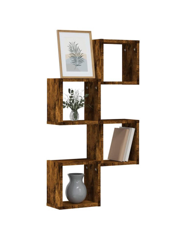 Scaffali da parete 4 pcs Rovere fumé 26 x 15 x 26 cm