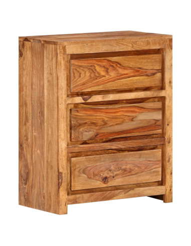 Cassettiera 60x33x75 cm in Legno Massello di Acacia