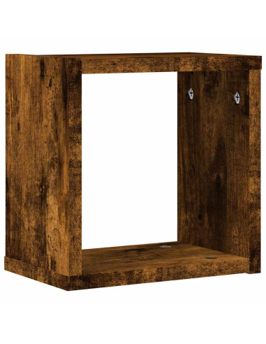 Scaffali da parete 4 pcs Rovere fumé 26 x 15 x 26 cm