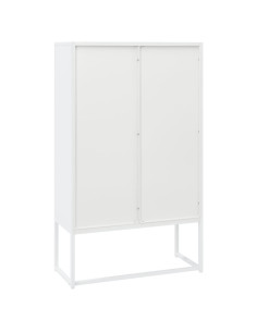 Credenza Alta Bianca 80x35x135 cm in Acciaio 2