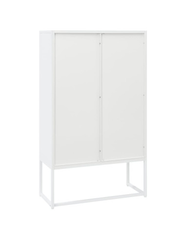 Credenza Alta Bianca 80x35x135 cm in Acciaio