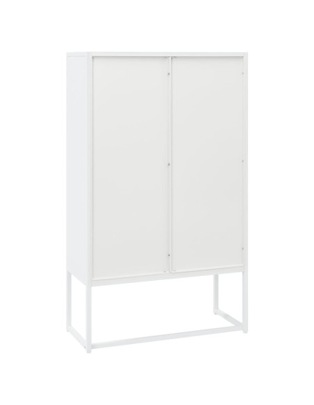 Credenza Alta Bianca 80x35x135 cm in Acciaio